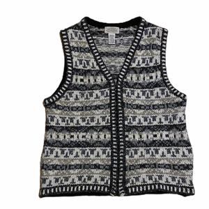 St. John’s Bay Authentic Sweater Zip-up Vest Sz M